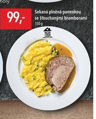 Sekaná plněná panenkou se šťouchanými bramborami