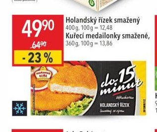 Holandský řízek smažený, Kuřecí medailonky smažené