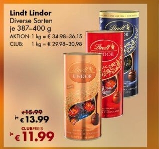 Bonboniéra Pralinky Lindor Lindt