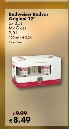 Pivo světlý ležák Original Budweiser Budvar