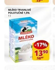 Mléko trvanlivé polotučné