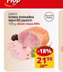LE&CO ŠUNKA ZVONAŘKA NEJVYŠŠÍ JAKOSTI 100 g