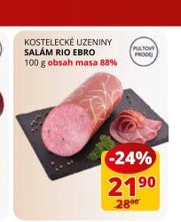 KOSTELECKÉ UZENINY SALÁM RIO EBRO 100 g