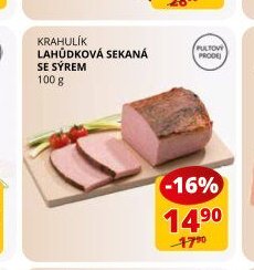 KRAHULÍK LAHŮDKOVÁ SEKANÁ SE SÝREM 100 g