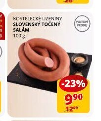 KOSTELECKÉ UZENINY SLOVENSKÝ TOČENÝ SALÁM 100 g