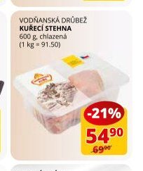 VODŇANSKÁ DRŮBEŽ KUŘECÍ STEHNA 600 g