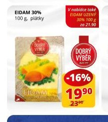 EIDAM 30% 100 g, plátky