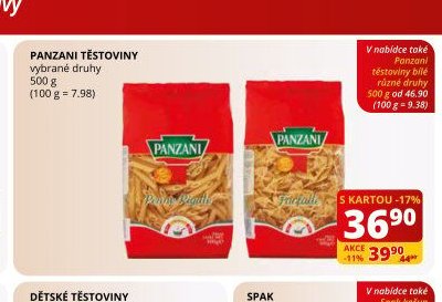 Panzani těstoviny