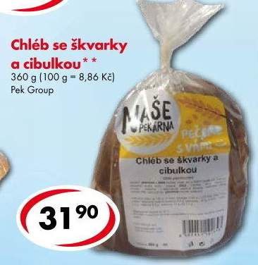 Chléb se škvarky a cibulkou Naše Pekárna