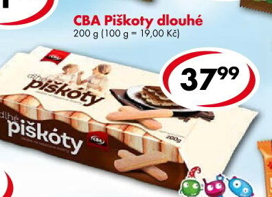 Cukrářské piškoty CBA