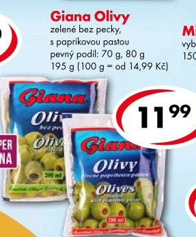 Olivy zelené Giana