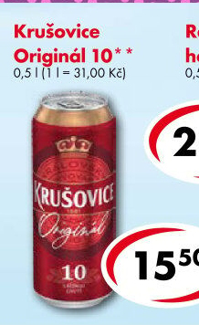 Pivo světlé výčepní Originál Královská 10° Krušovice