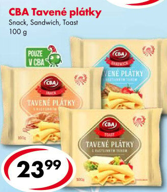 Sýr tavený plátky CBA