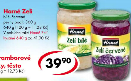 Zelí bílé sterilované Hamé