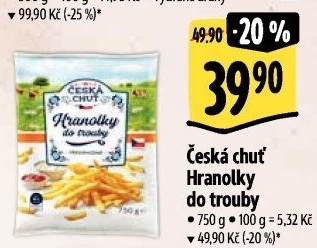 Hranolky mražené Česká chuť