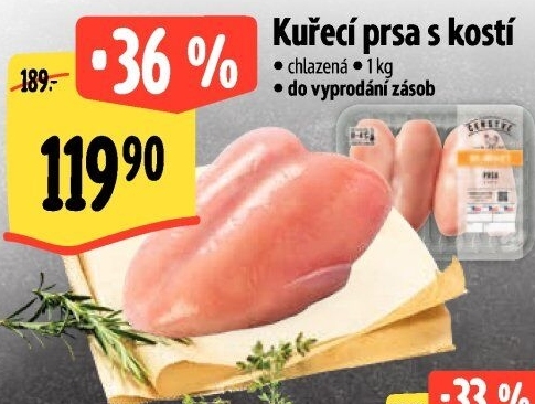 Kuřecí prsa s kostí Albert