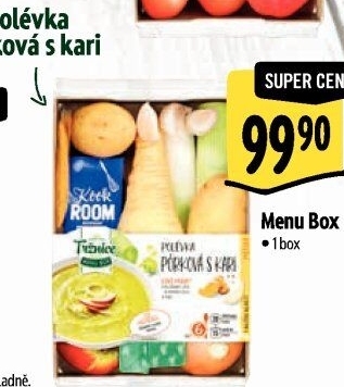 Menu box Polévka pórková s kari Albert