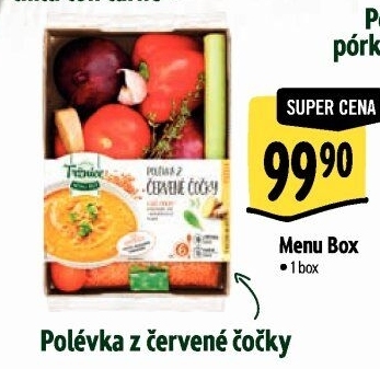 Menu box Polévka z červené čočky Albert