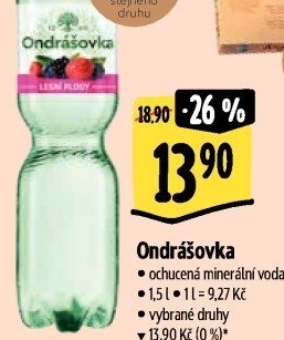 Voda ochucená Ondrášovka