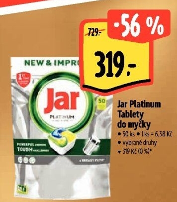 Kapsle do myčky Platinum Jar