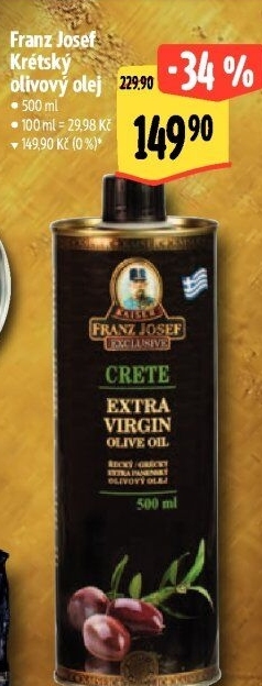 Olivový olej extra panenský krétský Franz Josef Kaiser