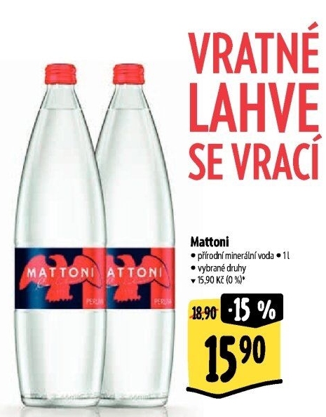 Přírodní voda Mattoni