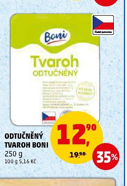 Odtučněný tvaroh Boni