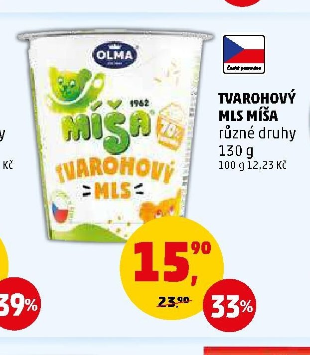 TVAROHOVÝ MLS MÍŠA různé druhy 130 g