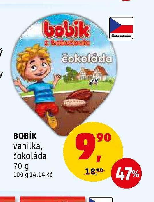 BOBÍK vanilka, čokoláda 70 g