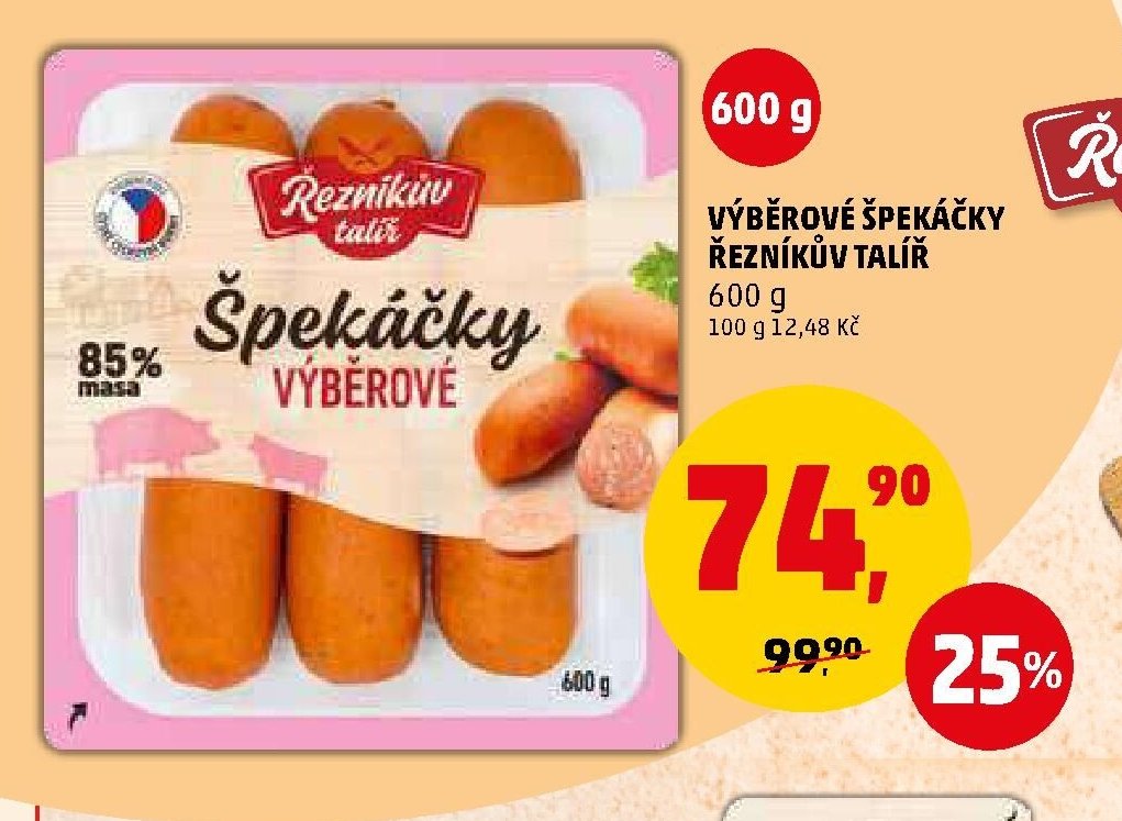 VÝBĚROVÉ ŠPEKÁČKY ŘEZNÍKŮV TALÍŘ