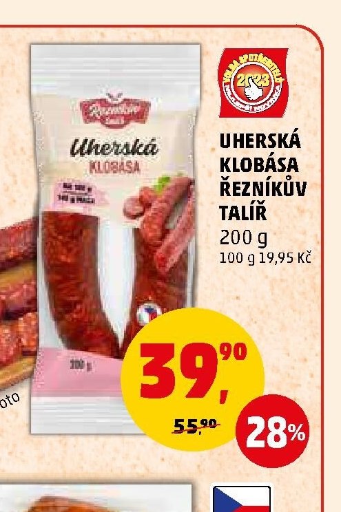 UHERSKÁ KLOBÁSA ŘEZNÍKŮV TALÍŘ