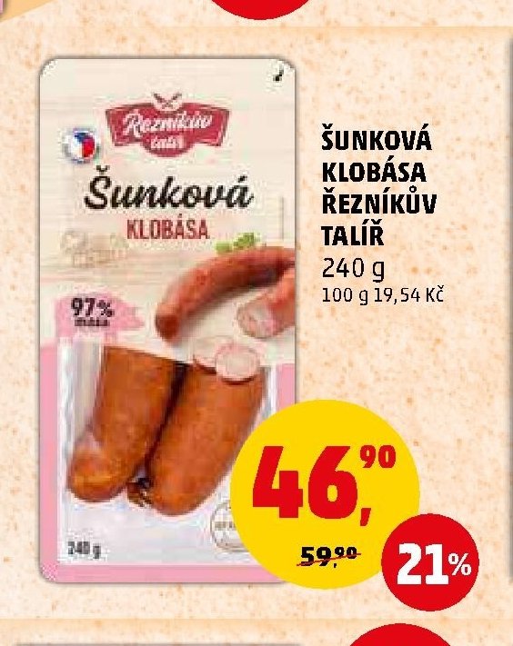 ŠUNKOVÁ KLOBÁSA ŘEZNÍKŮV TALÍŘ