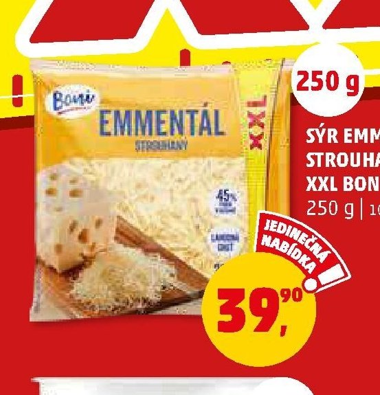 SÝR EMMENTÁL STROUHANÝ XXL BONI