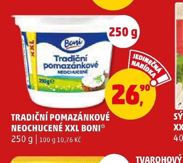 TRADIČNÍ POMAZÁNKOVÉ NEOCHUCENÉ XXL BONI