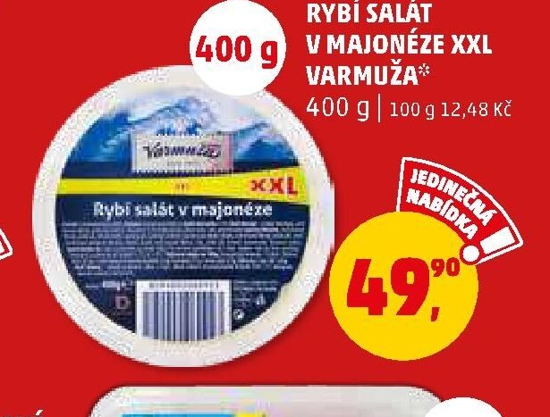 RYBÍ SALÁT V MAJONÉZE XXL VARMUŽA