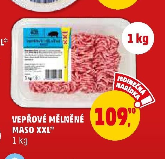 VEPŘOVÉ MĚLNĚNÉ MASO XXL