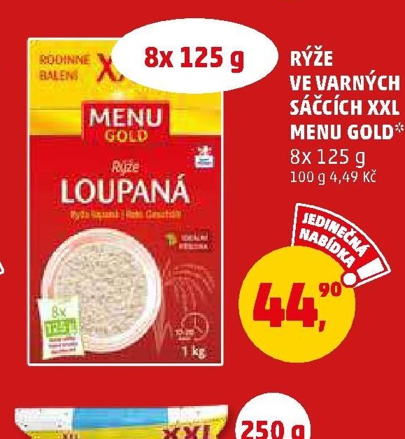 RÝŽE VE VARNÝCH SÁČCÍCH XXL MENU GOLD
