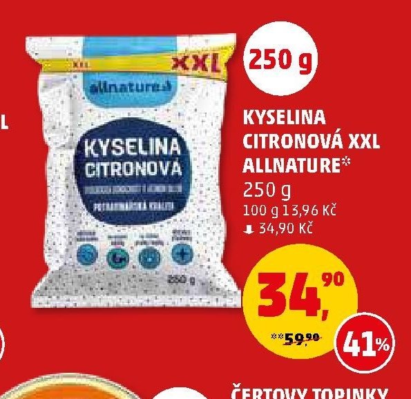 KYSELINA CITRONOVÁ XXL ALLNATURE