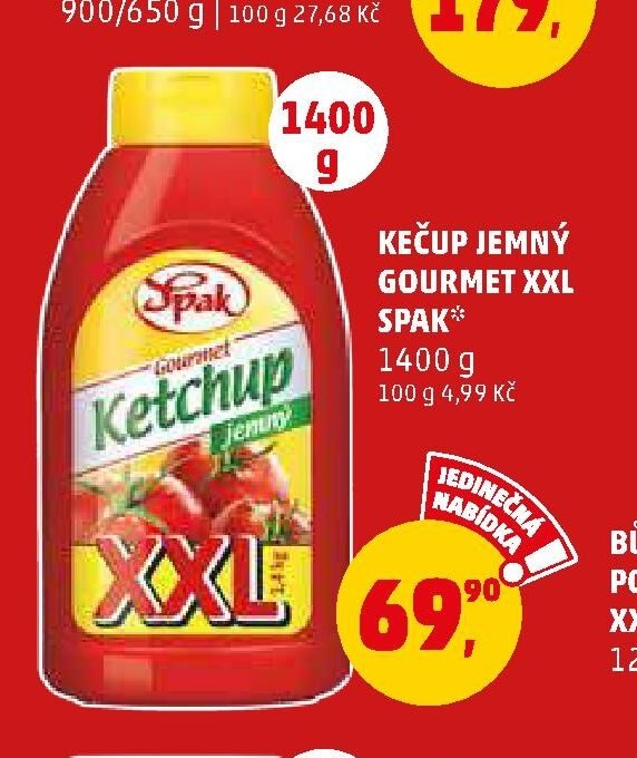 KEČUP JEMNÝ GOURMET XXL SPAK