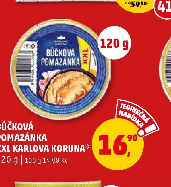 BŮČKOVÁ POMAZÁNKA XXL KARLOVA KORUNA
