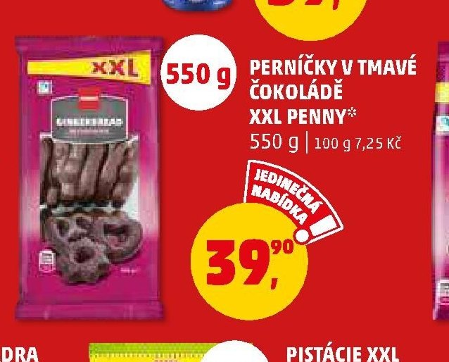 PERNÍČKY V TMAVÉ ČOKOLÁDĚ XXL PENNY