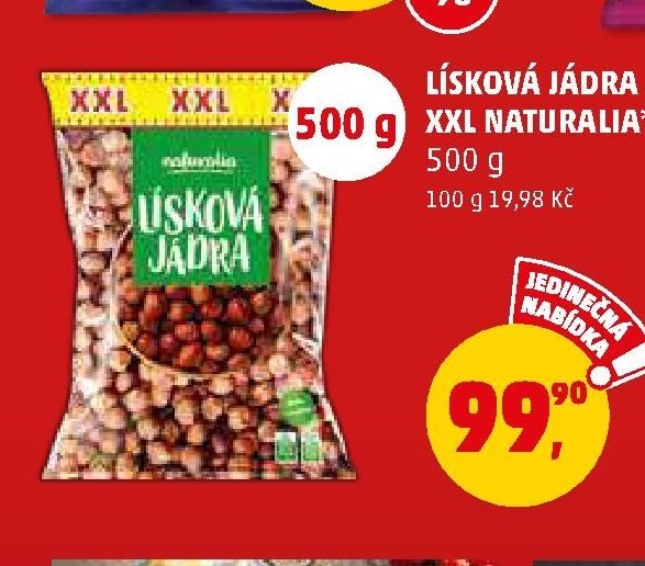 LÍSKOVÁ JÁDRA XXL NATURALIA