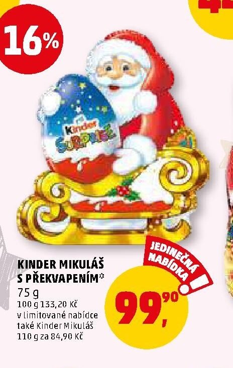 Kinder Mikuláš s překvapením