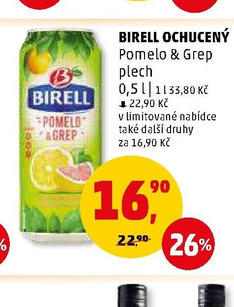 BIRELL OCHUCENÝ Pomelo & Grep plech