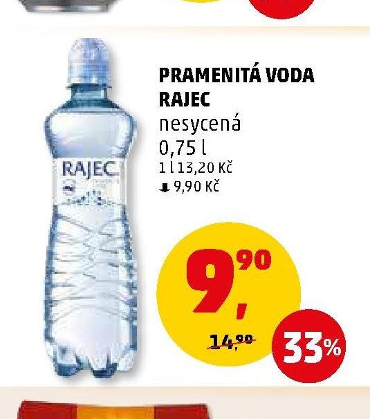 PRAMENITÁ VODA RAJEC nesycená 0,75 l
