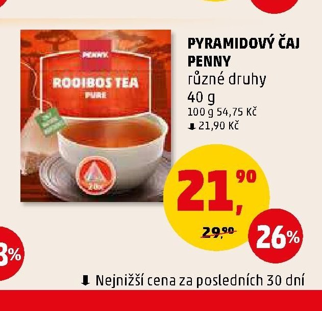 PYRAMIDOVÝ ČAJ PENNY různé druhy 40 g