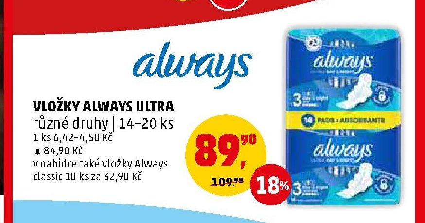 Vložky Always Ultra
