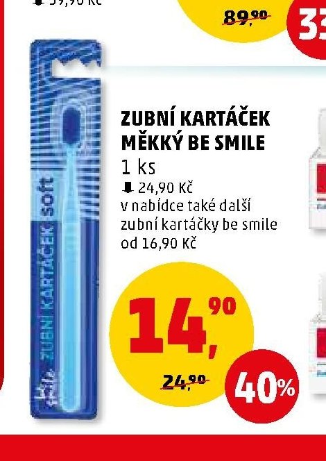 Zubní kartáček měkký Be Smile