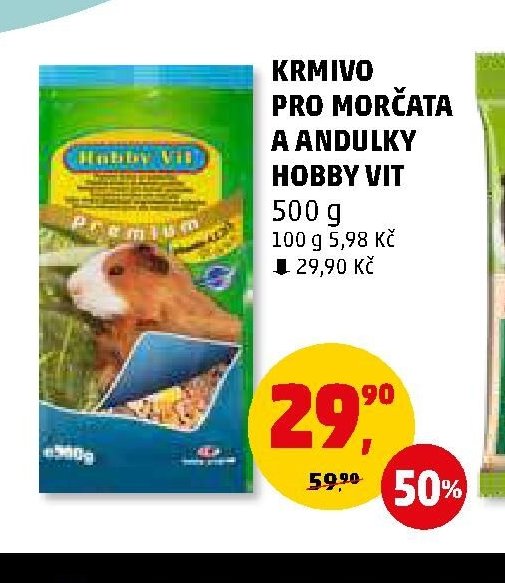 KRMIVO PRO MORČATA A ANDULKY HOBBY VIT