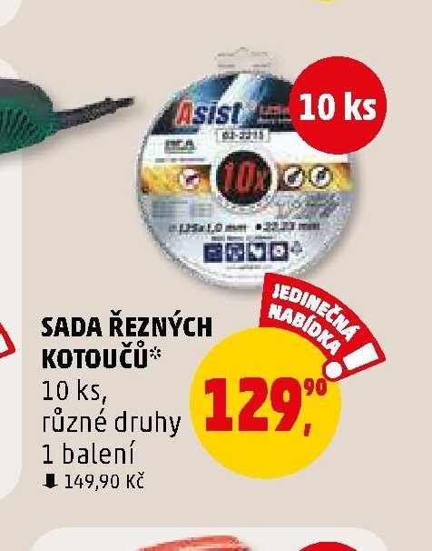 SADA ŘEZNÝCH KOTOUČŮ